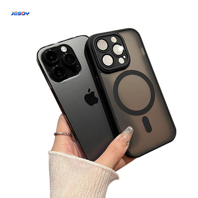 Harga yang bagus Lens Film Shockproof Magnetic Magsafe Phone Case untuk iPhone 16 15 14 Pro Max on line
