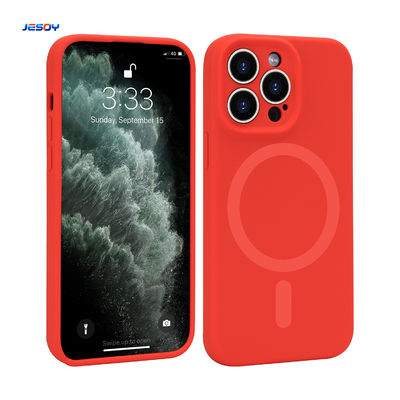 Goede prijs. Schokbestendig Magsafe telefoonhoesje Silicone mobiele hoesje voor iPhone en Samsung S24 online