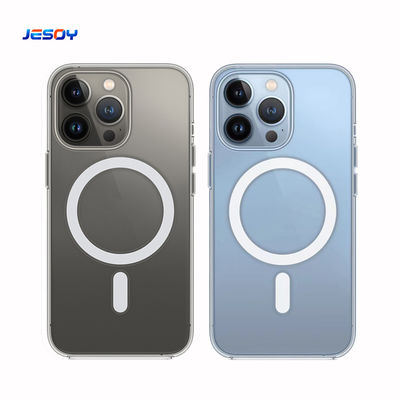 Goede prijs. Stylish Crystal Clear Shockproof Magnetische telefoonhoes Magsafe Voor iPhone 15 16 Pro Max online