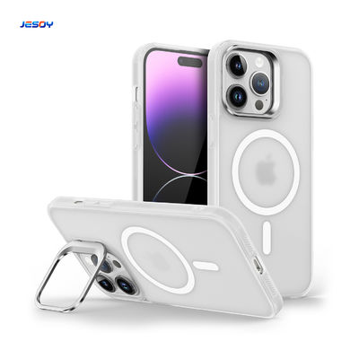 Bom preço. Caixa de telemóvel Magsafe à prova de choques de grau militar com suporte de câmera de metal on-line