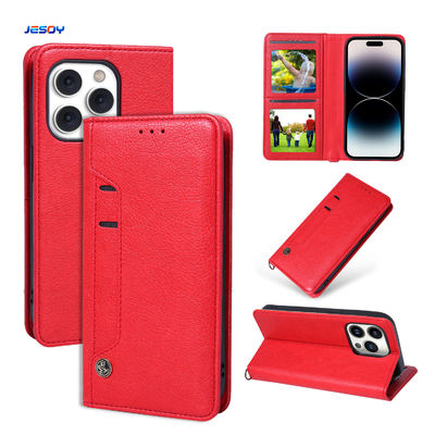 Bom preço. Porta-carteira de porta-carteira de couro de PU personalizado para iPhone on-line