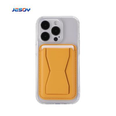 Good price Custom PU Leather Magnetic Card Holder Stand With UV Printing Logo online