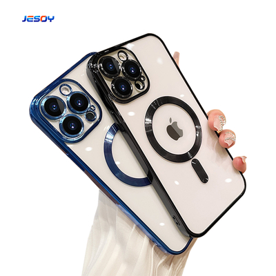 Giá tốt. Màn hình TPU từ tính rõ ràng Magsafe Case điện thoại Camera Lens Protector Shockproof For iPhone trực tuyến
