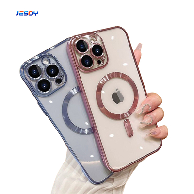 Giá tốt. Điện mạ TPU Magsafe Case điện thoại chống sốc từ tính cho iPhone 16 15 14 Pro Max trực tuyến