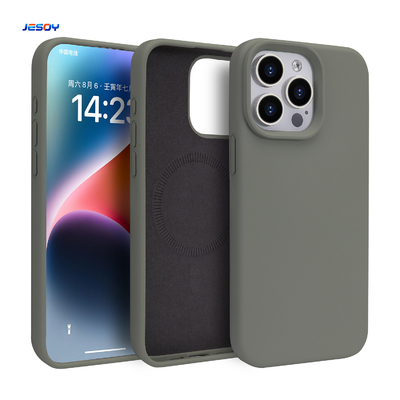 Un bon prix. Casque de téléphone en silicone liquide étanche à l'eau Couverture de téléphone portable avec boîtier Magsafe en ligne