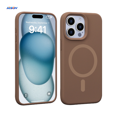 Magnetic Magsafe Liquid Silicone Mobile Phone Case For IPhone 16 15 14 Pro Max