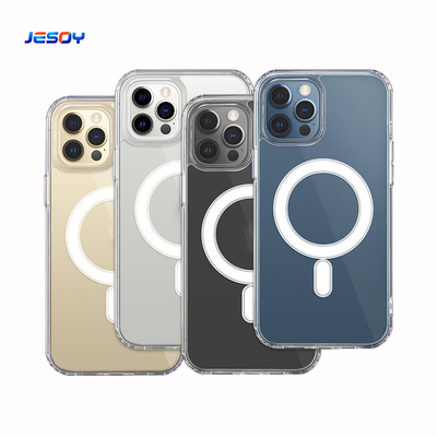 Giá tốt. Crystal Clear TPU PC Mag Safe Phone Case Cho iPhone 15 14 Bìa trong suốt trực tuyến