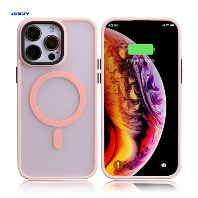 Shockproof Magsafe Phone Case Translucent Back Anti Fingerprint