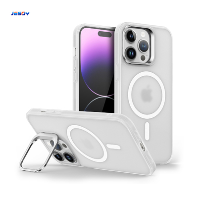 Goede prijs. Military Grade Shockproof Magsafe Cell Phone Case met metalen camera stand online