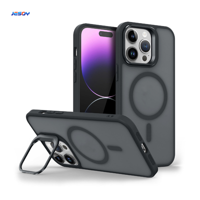 Good price Metal Camera Stand Magsafe Phone Case 12FT Shockpoof For IPhone 15 16 Pro Max online