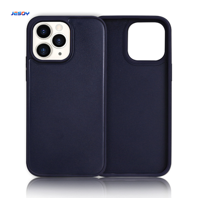 Good price TPU PC Double Groove Blank Cell Phone Case Customized Logo Inlay Wood Leather online