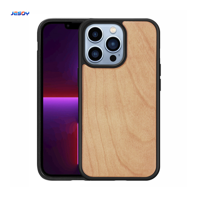 TPU Bumper Real Bamboo Wooden Mobile Cases Wood Phone Case Eco Friendly