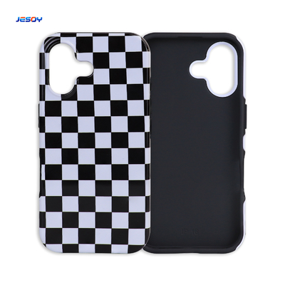 Good price 2 In 1 3D Film Blank Sublimation Phone Case PC Coating 2 Layers Cell Phone Cover online