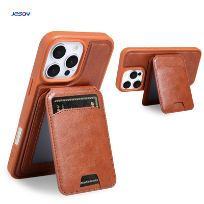 Good price Custom Logo Leather Phone Case With Magsafe Wallet Stand Card Holder online