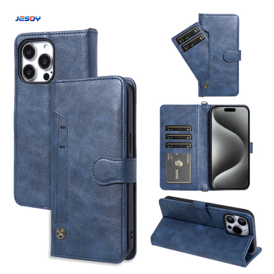 Good price Shockproof PU Leather Phone Folio Case Card Holder RFID Blocking Stand Flip Cover online