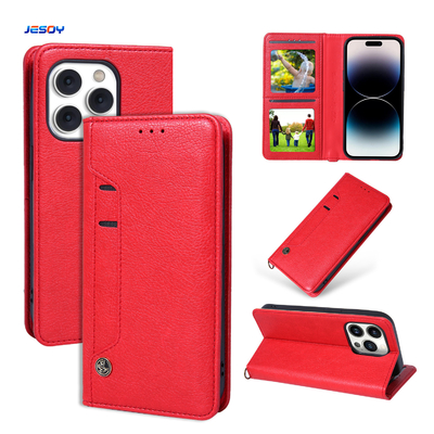 Good price Custom Pu Leather Phone Wallet Stand For IPhone Cover Card Holder online